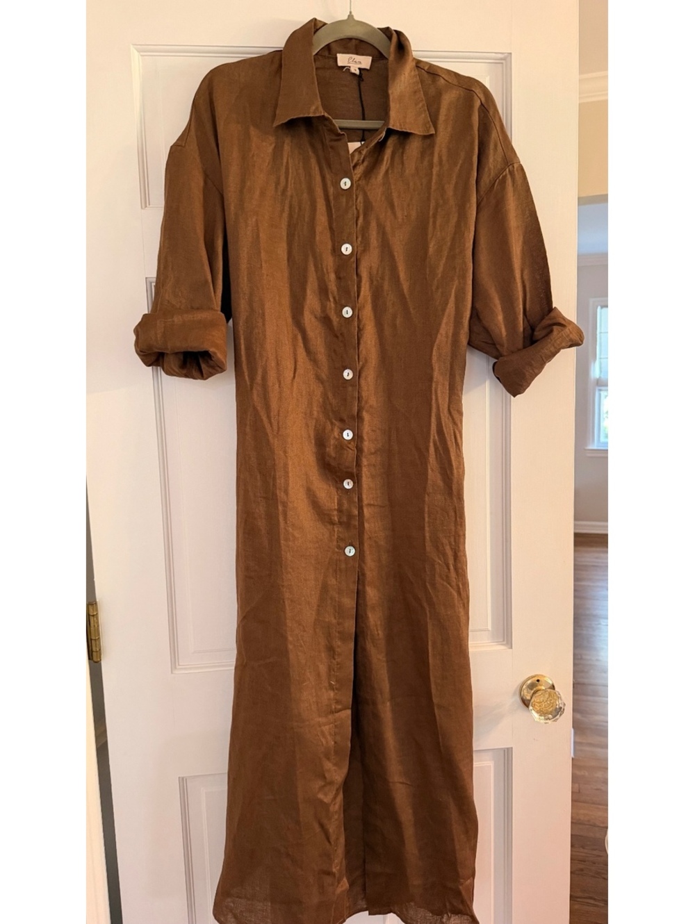 Elan linen maxi dress